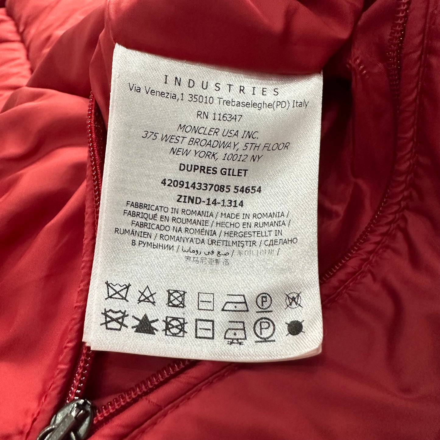 Dupres Gilet Size 5 (XL)