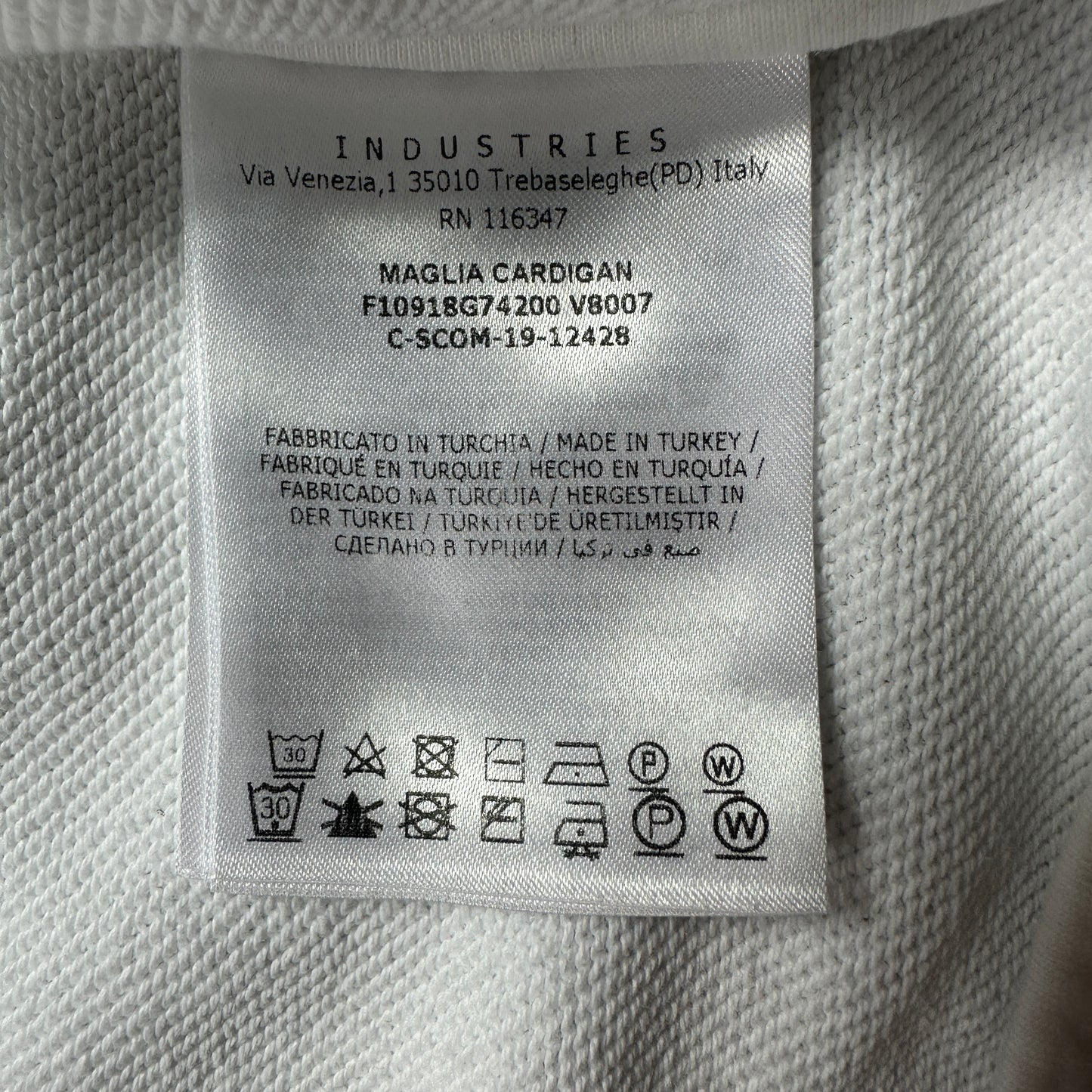 Hoodie White Size M (Fits S/M)