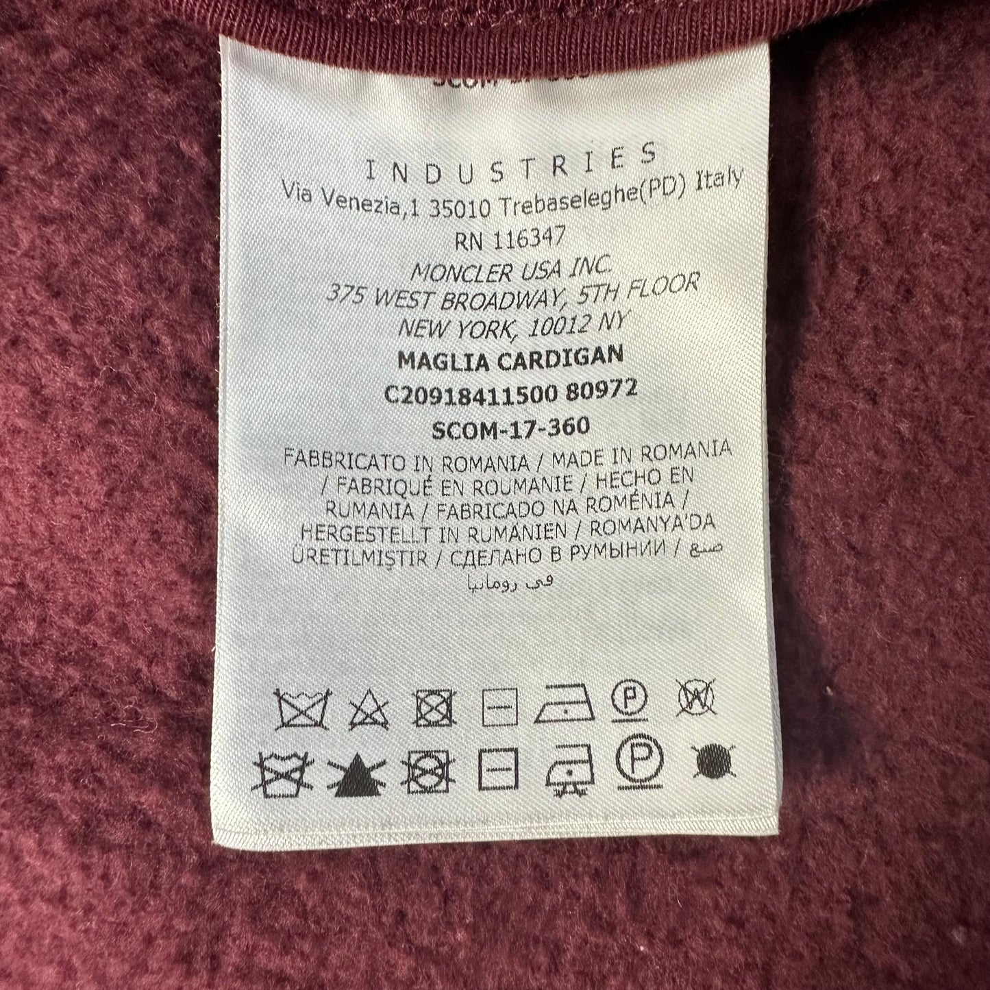 Hooded Fleece Cardigan Red Size M (Fits S)