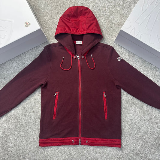 Hooded Fleece Cardigan Red Size M (Fits S)