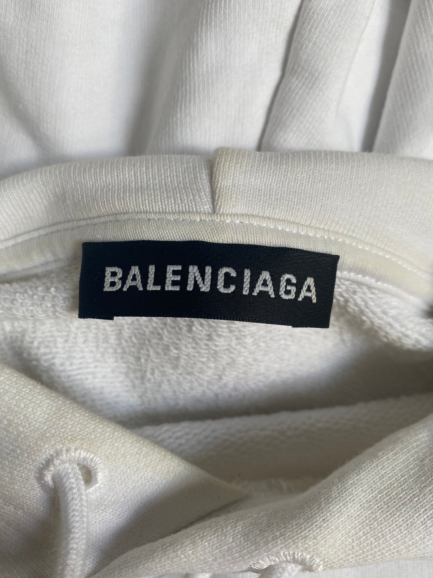 White Hoodie Size S (Fits M)