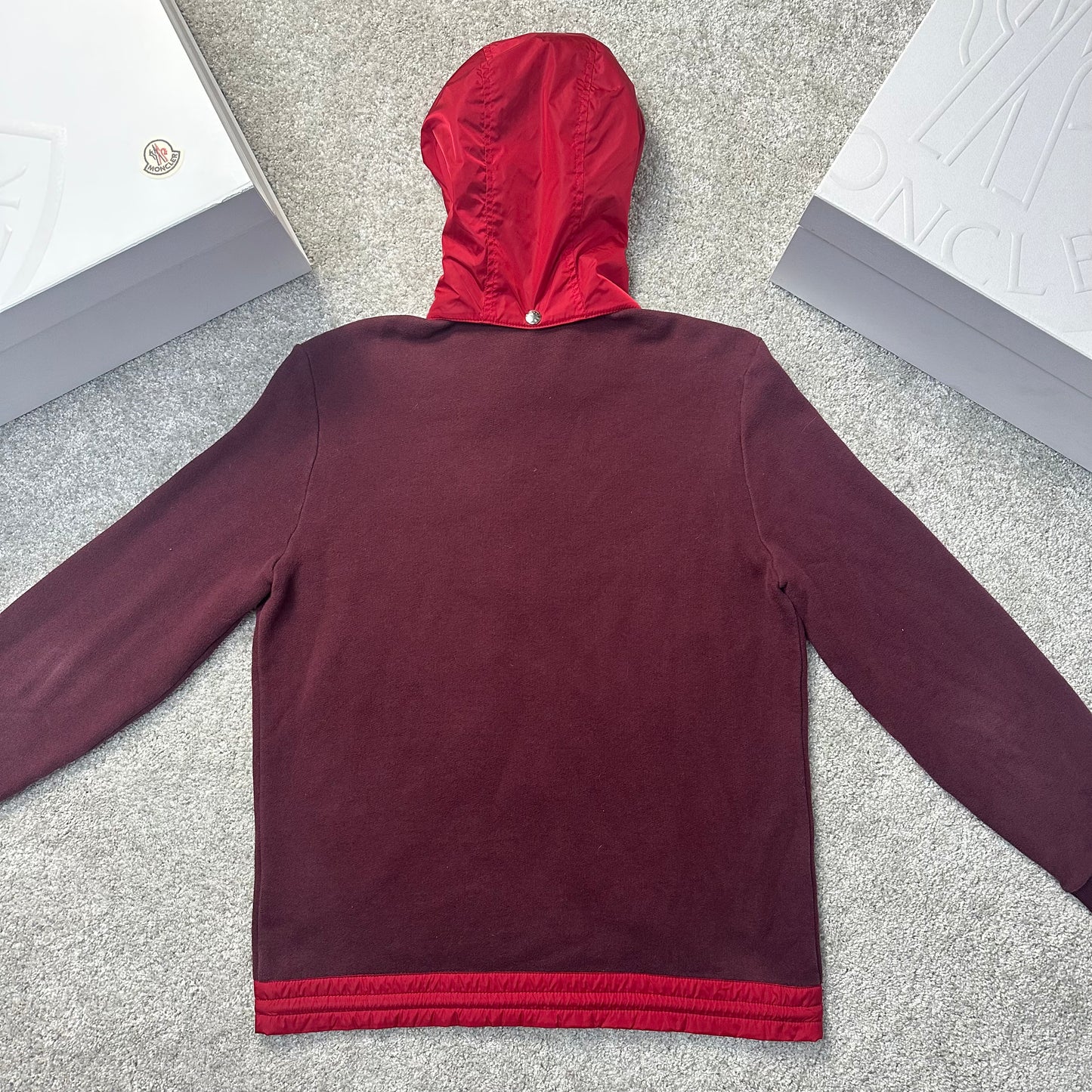 Hooded Fleece Cardigan Red Size M (Fits S)