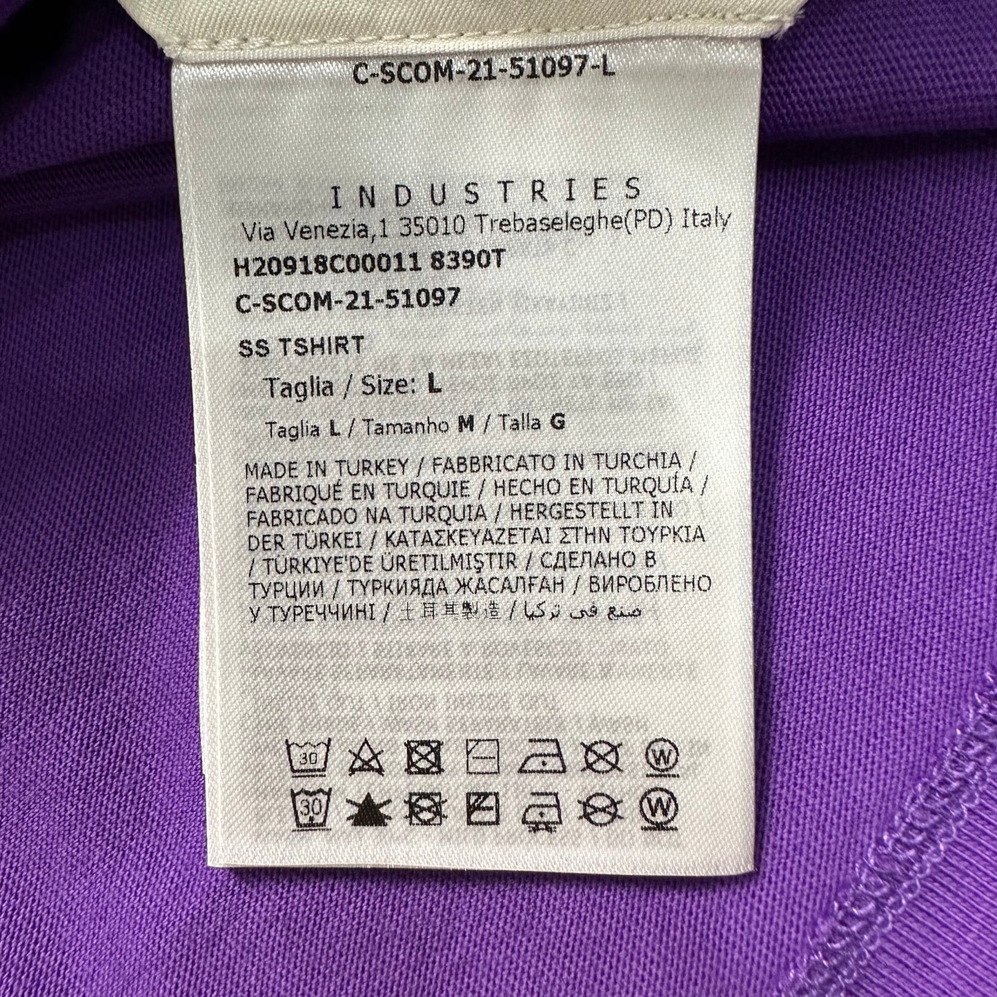 Purple T-Shirt Size L (Fits L/XL)