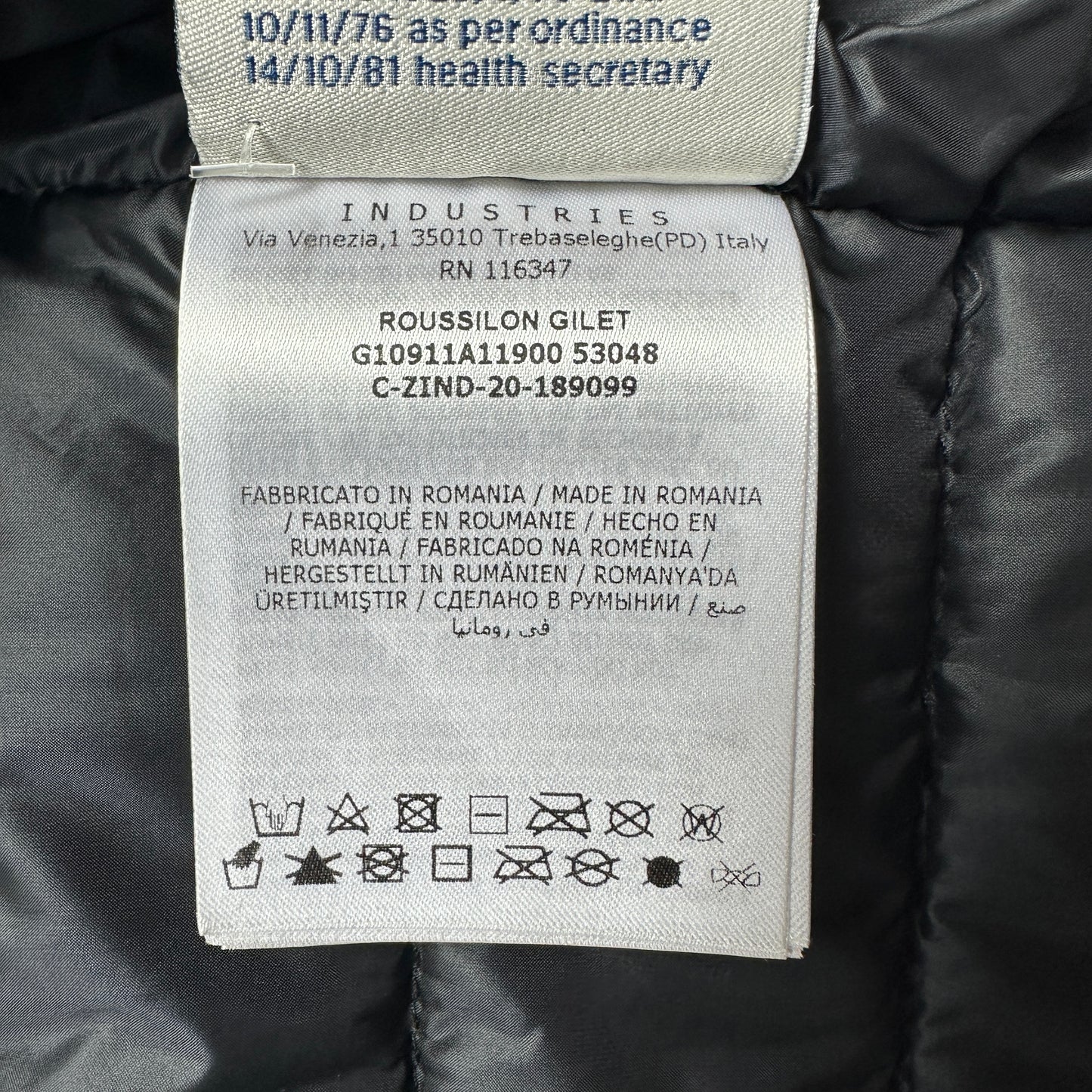 Roussilon Gilet Black Size 2 (S)