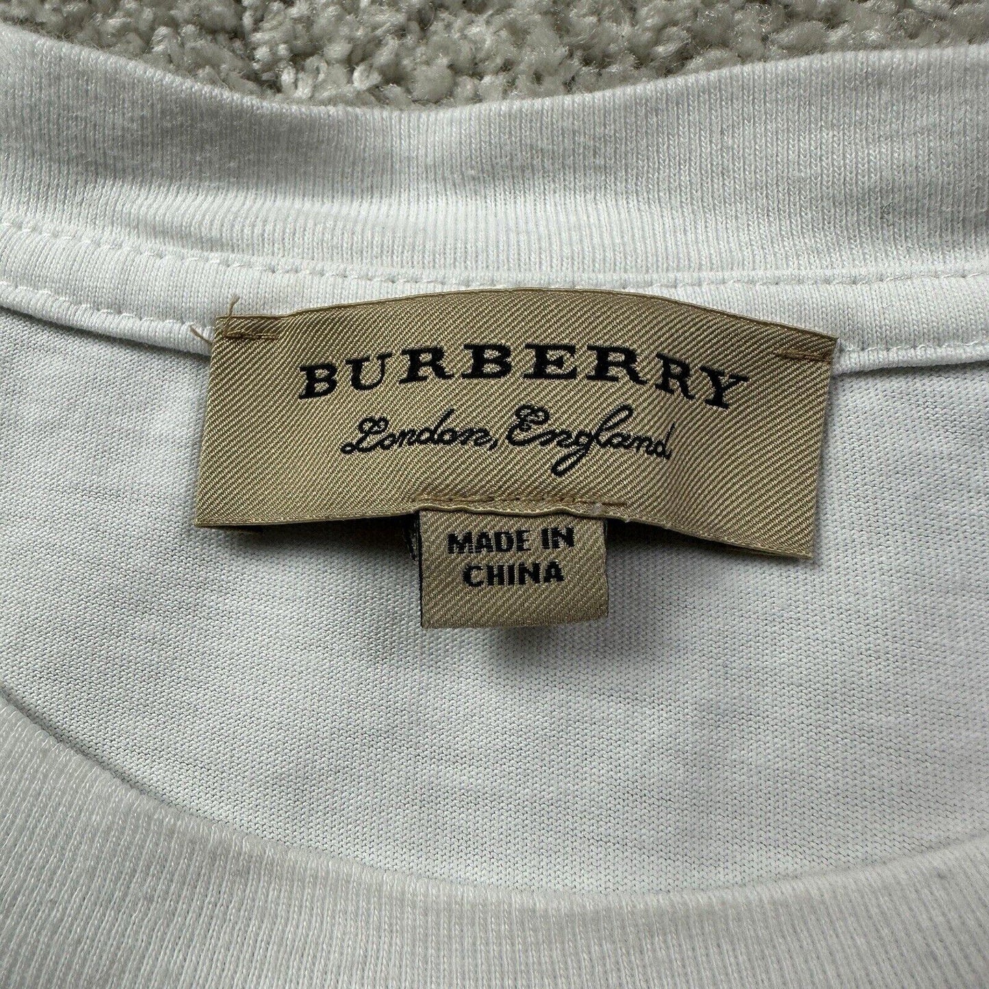 Burberry T-Shirt White - Size S (Fits M)