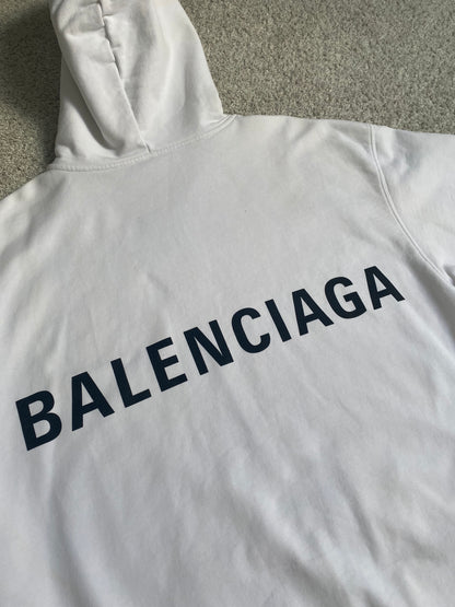 White Hoodie Size S (Fits M)