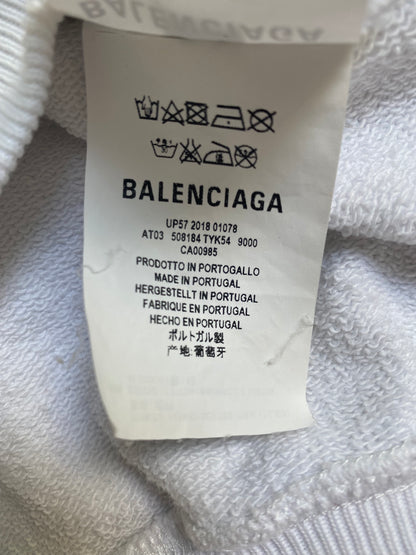 White Hoodie Size S (Fits M)