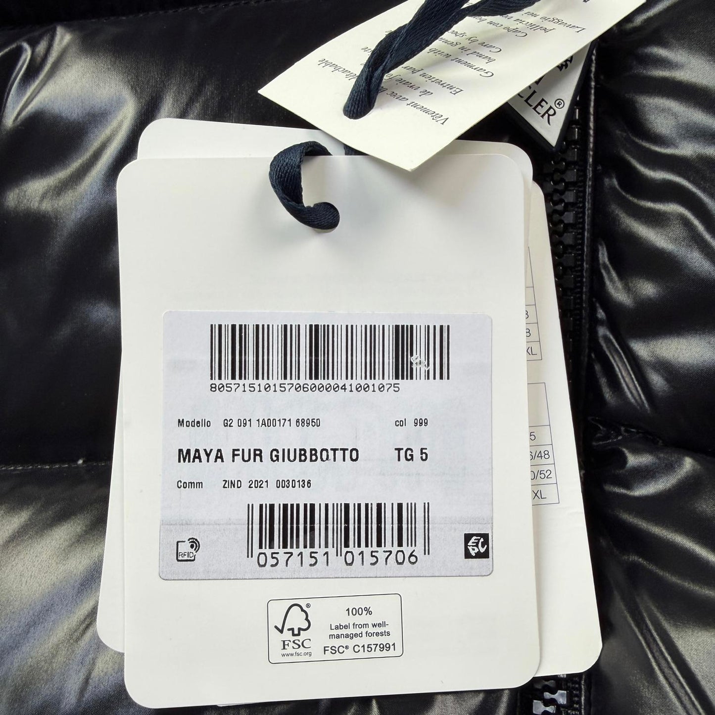Moncler Maya Fur Size 5 XL BNWT