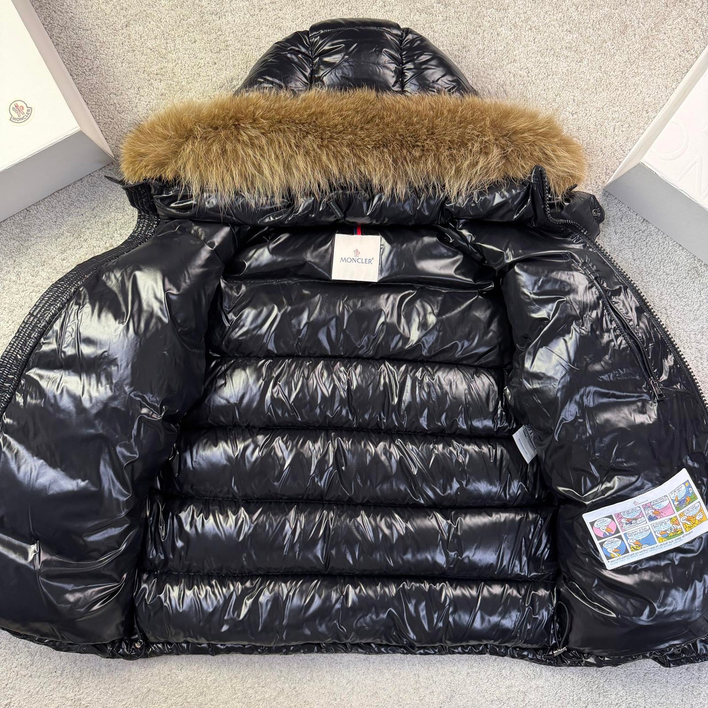 Moncler Maya Fur Size 5 XL BNWT