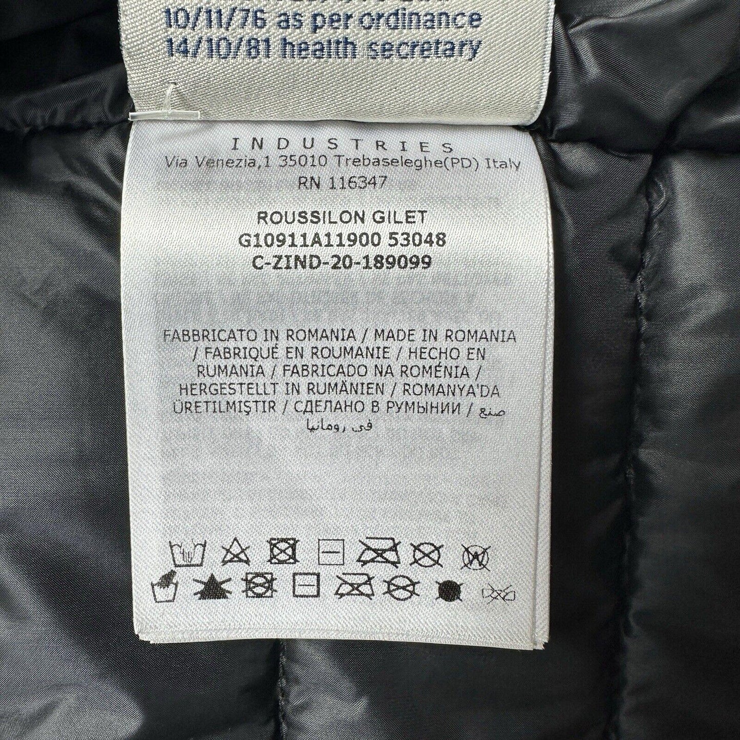 Moncler Roussilon Gilet Black - Size 2 (S)