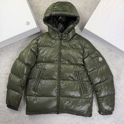 Moncler Men’s Ecrins Puffer Coat Khaki Size 4 L