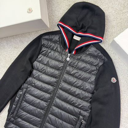 Moncler Men’s Padded Hybrid Cardigan Black Size M Fits S