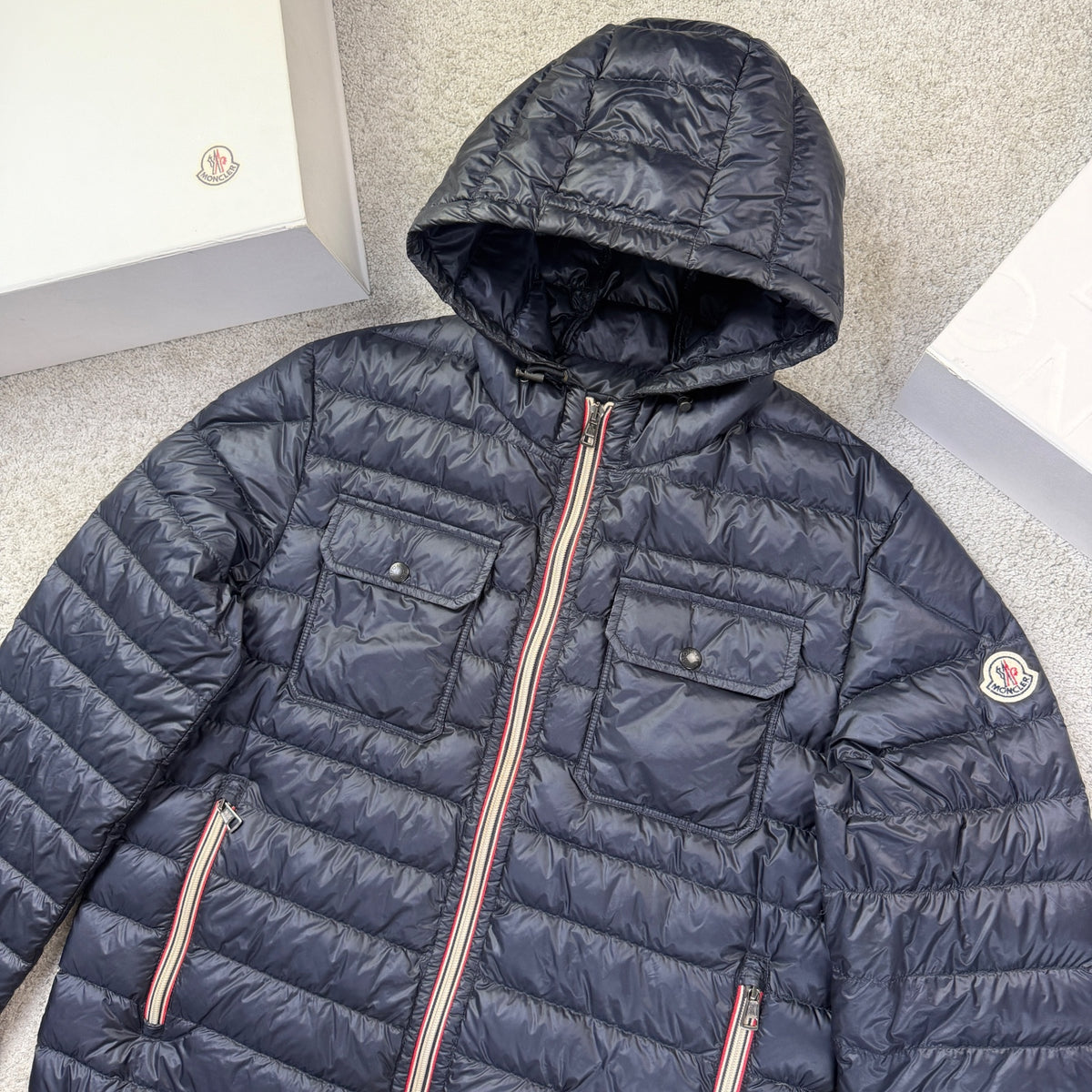 Moncler Men’s Douret Puffer Jacket Navy Size 4 L