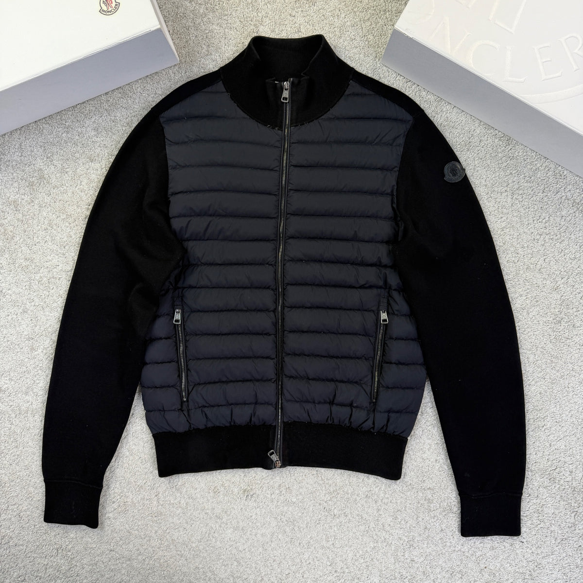 Moncler Men’s Padded Cardigan Navy Size L Fits M