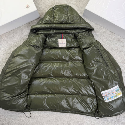 Moncler Men’s Ecrins Puffer Coat Khaki Size 4 L