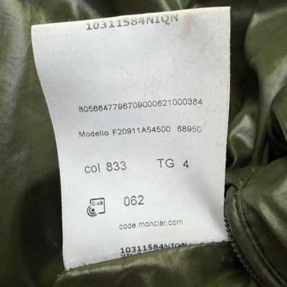Moncler Men’s Ecrins Puffer Coat Khaki Size 4 L