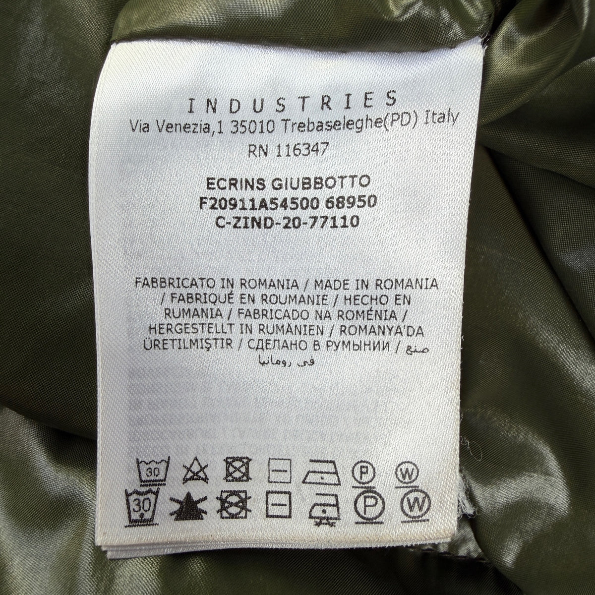 Moncler Men’s Ecrins Puffer Coat Khaki Size 4 L