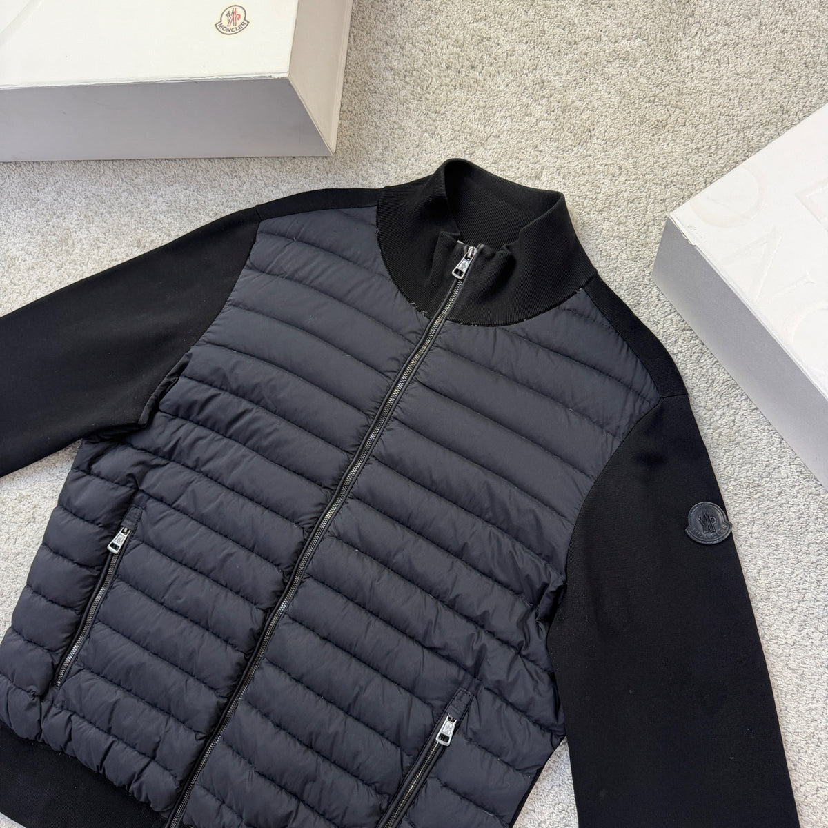Moncler Men’s Padded Cardigan Navy Size L Fits M