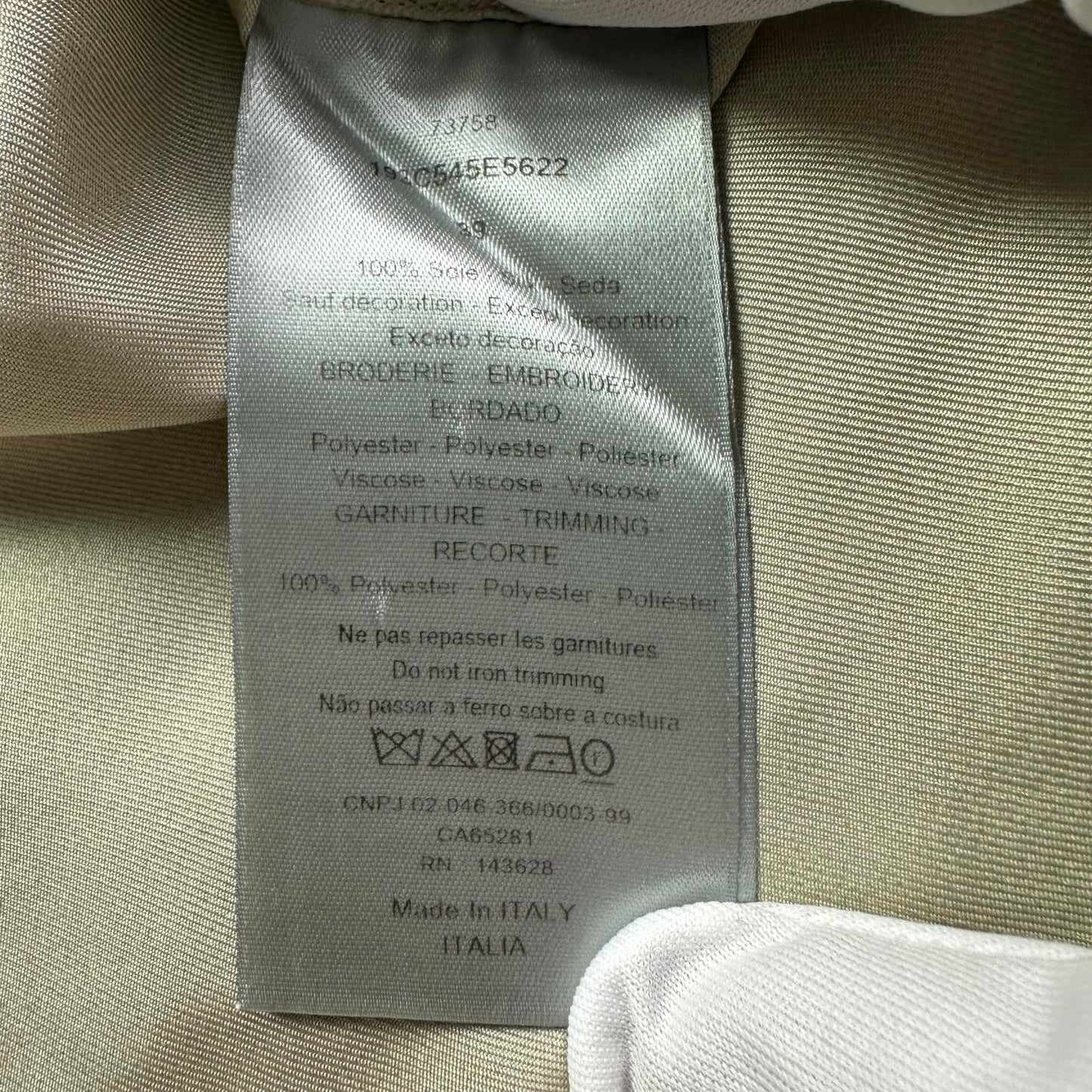 Dior Yellowstone Silk Shirt - Size 39 (Fits S/M)